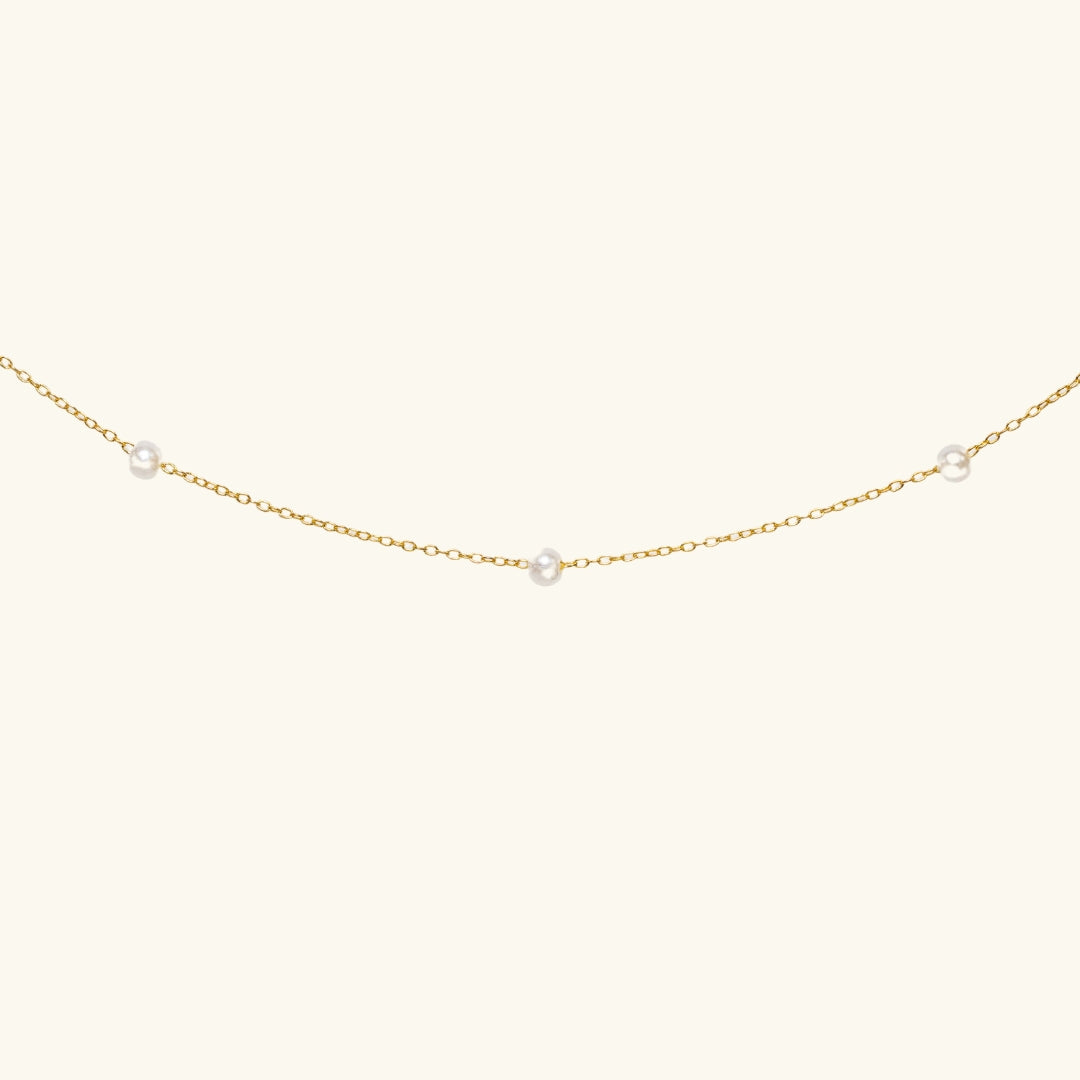 Dainty Pearl Chain Necklace