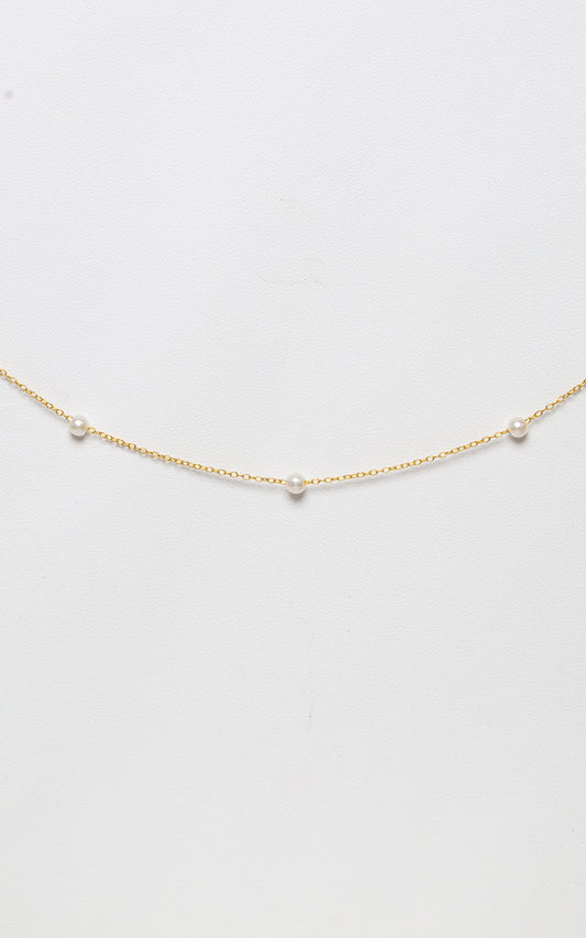 Dainty Pearl Chain Necklace