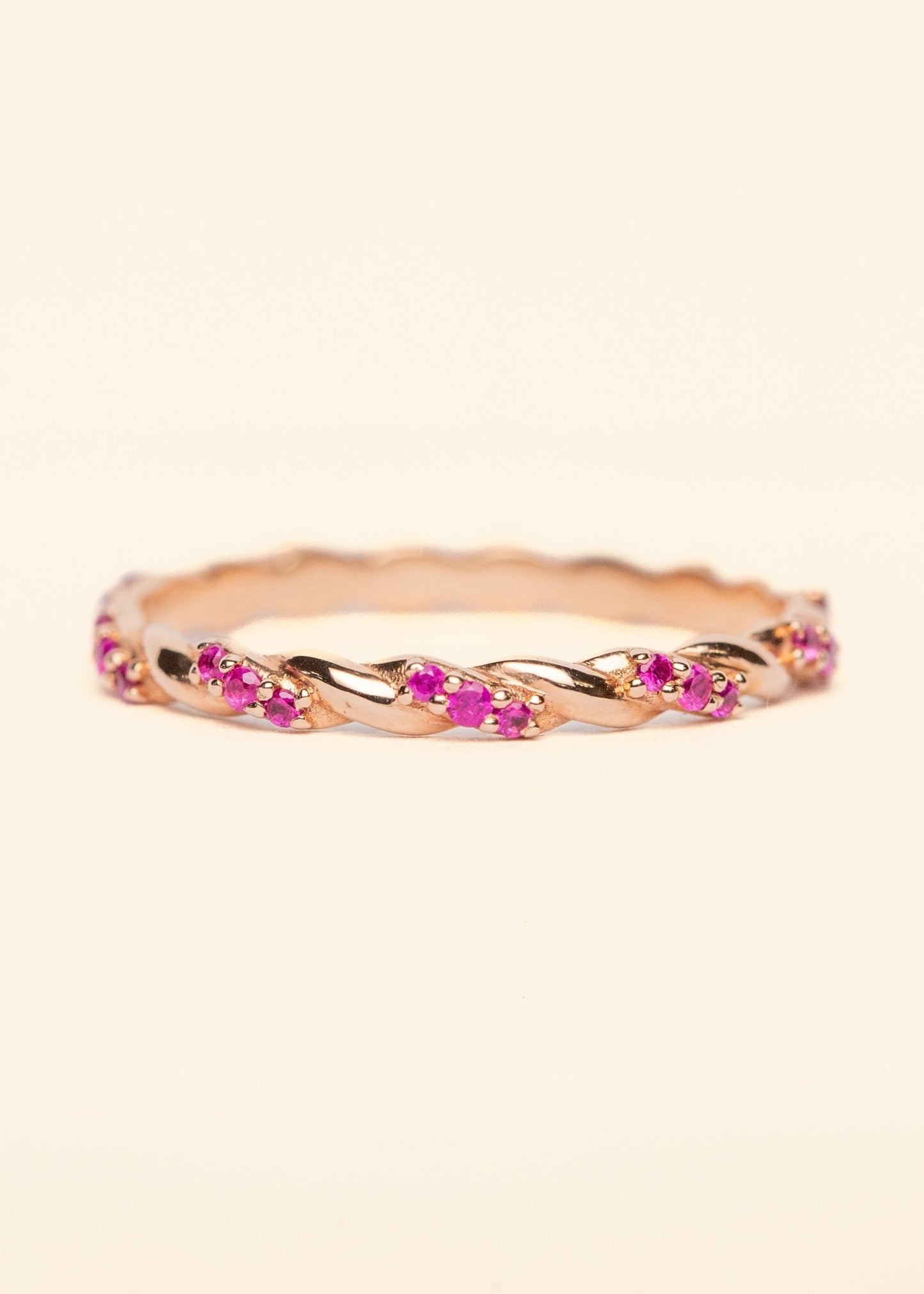 Braided Ruby Gemstone Band - Mamma's Liquid Love