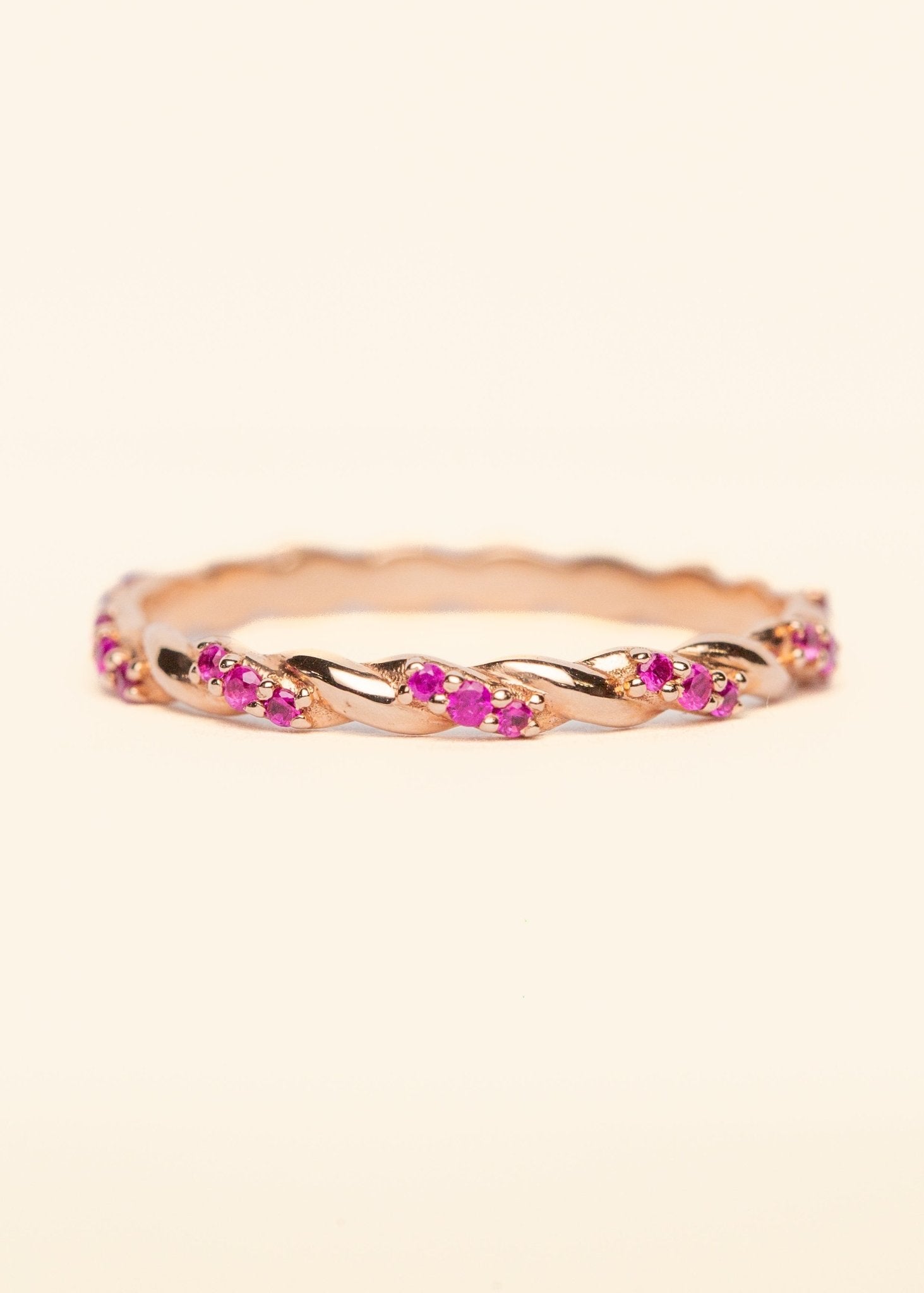 Braided Ruby Gemstone Band - Mamma's Liquid Love