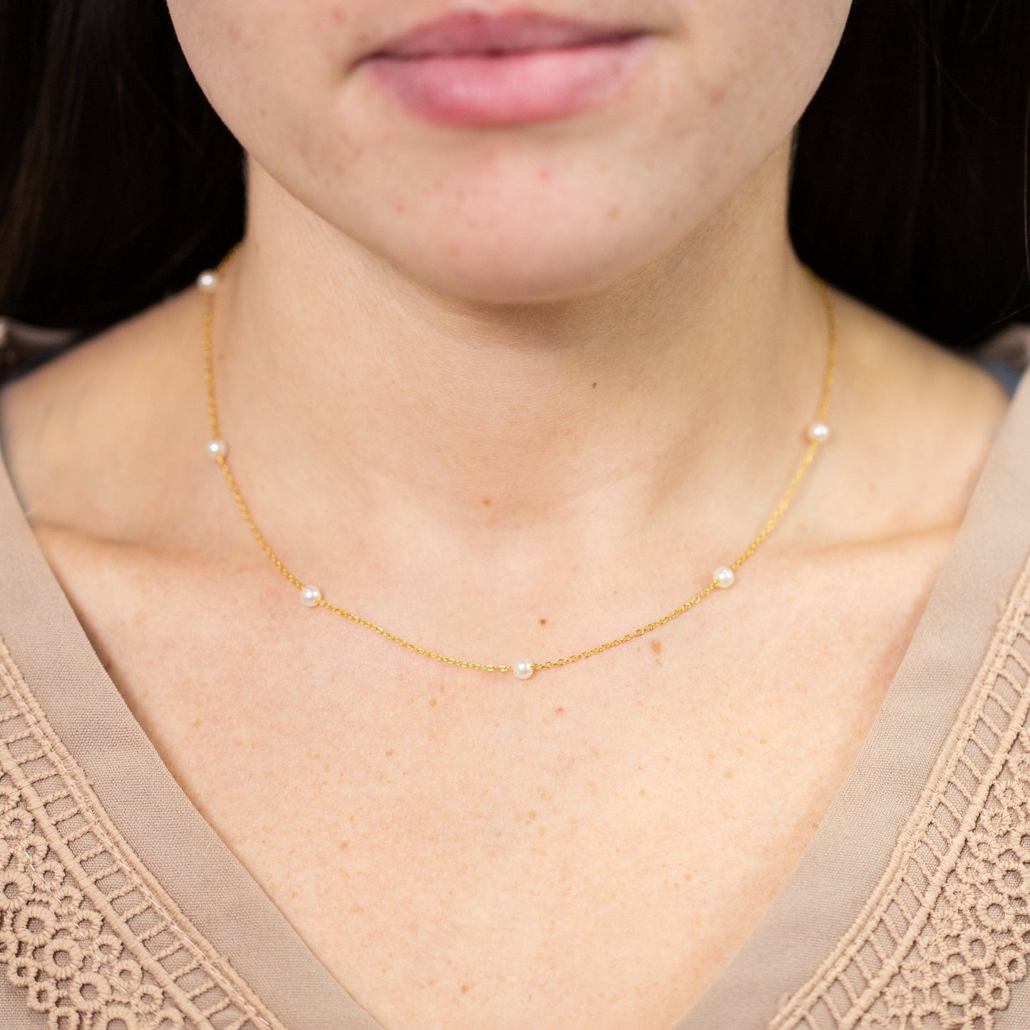 Dainty Pearl Chain Necklace - Mamma's Liquid Love