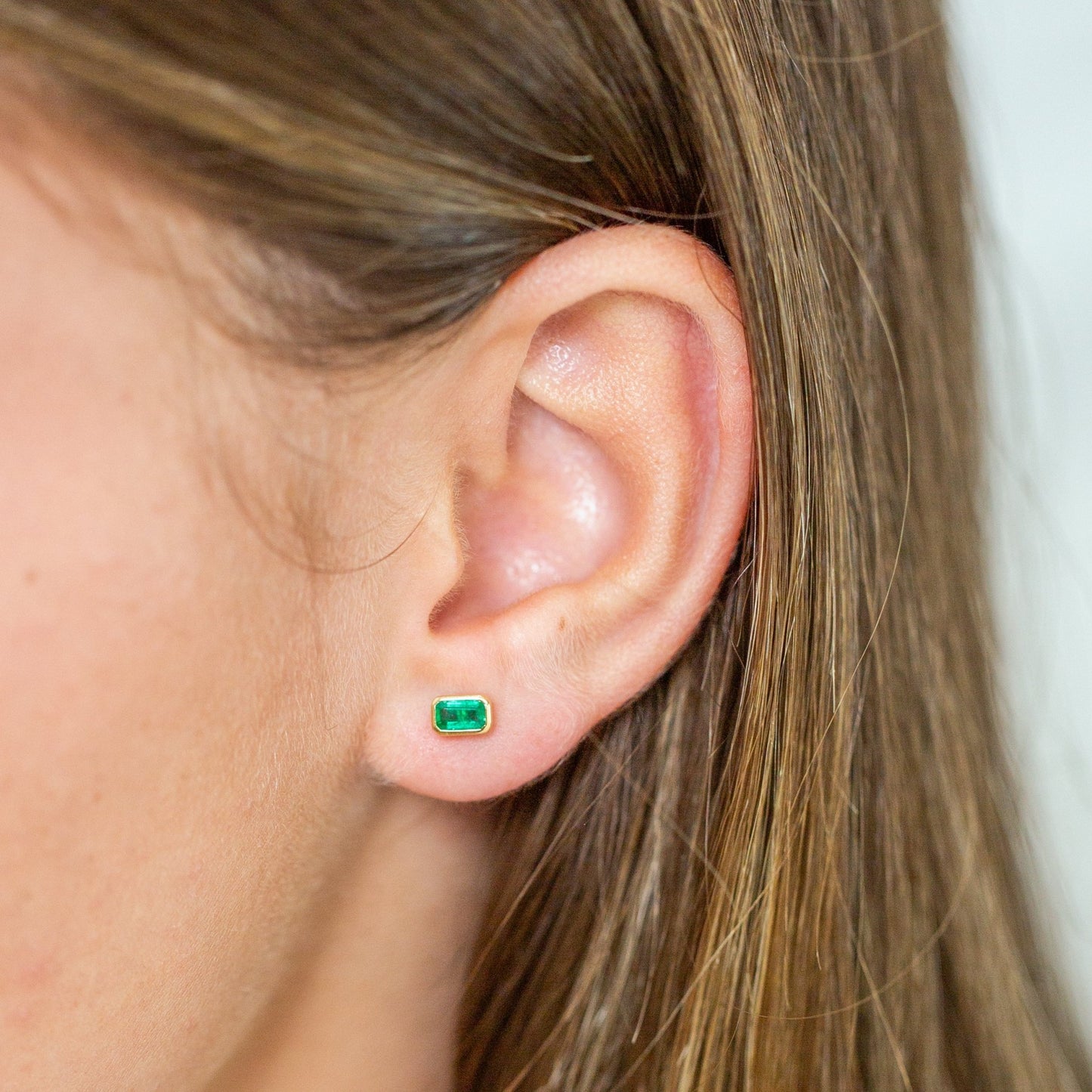 Emerald Bar Studs - Mamma's Liquid Love