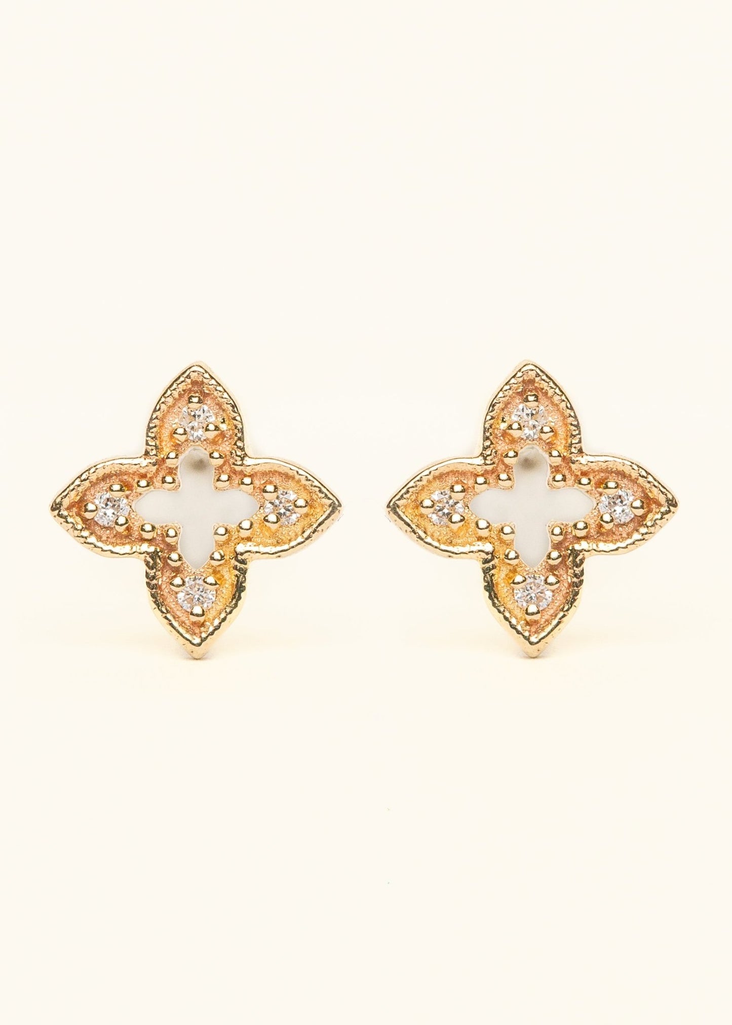 Maltese Cross Diamond Studs - Mamma's Liquid Love