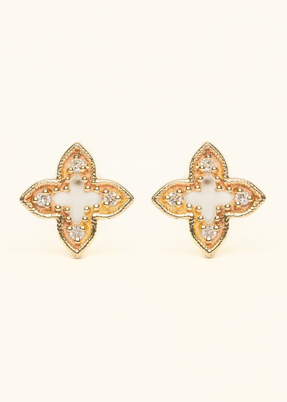 Maltese Cross Diamond Studs - Mamma's Liquid Love