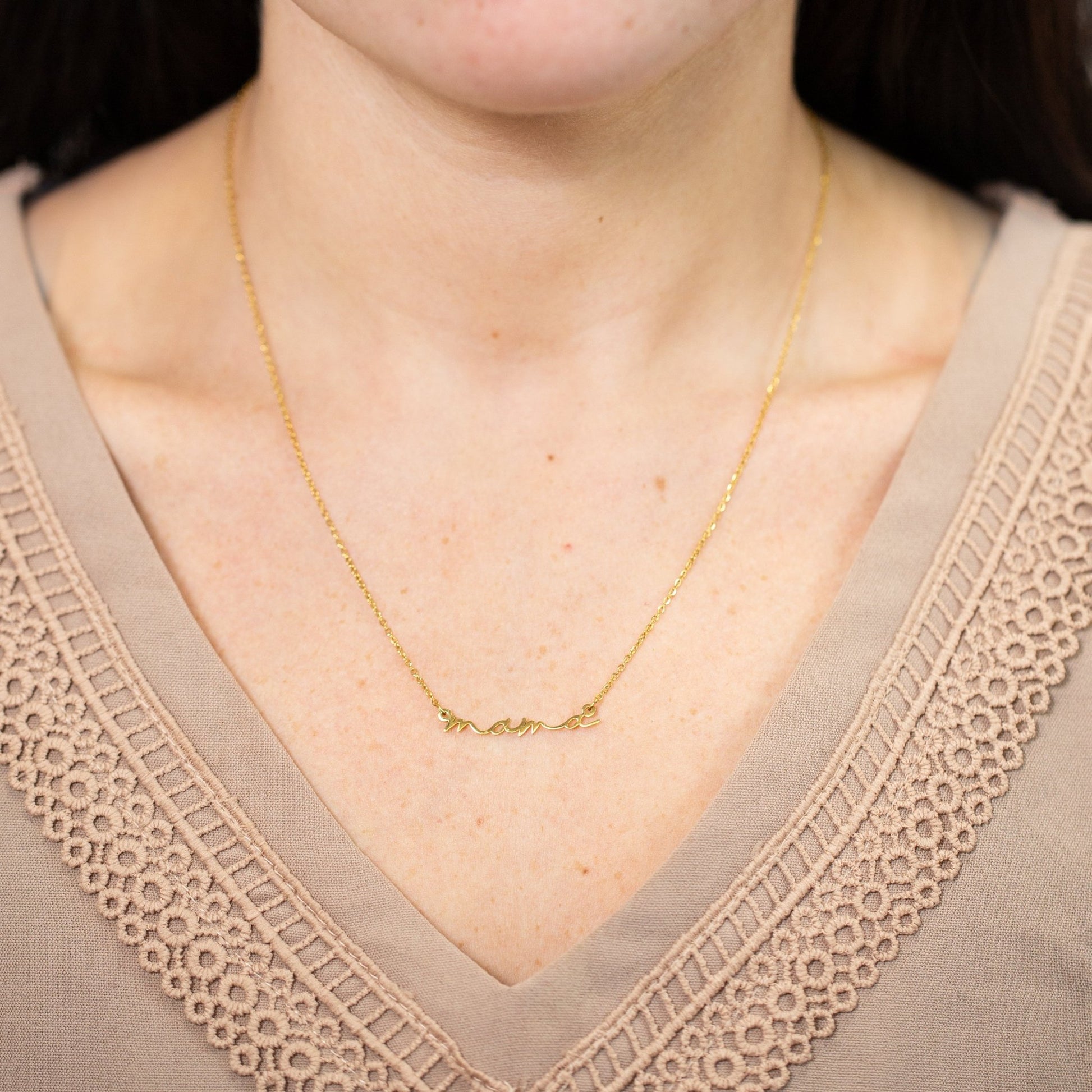 Mama Script Necklace - Mamma's Liquid Love