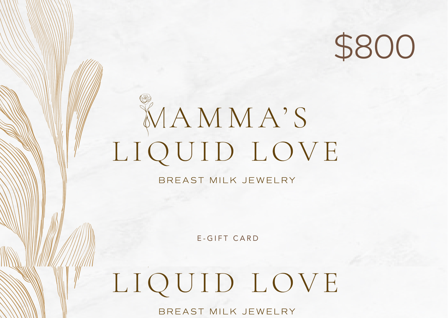 Mamma's Liquid Love E - Gift Card for Breastmilk Jewelry - Mamma's Liquid Love