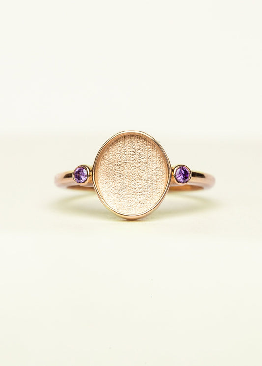 Oval Timeless Ring with Birthstones OS - Mamma's Liquid Love