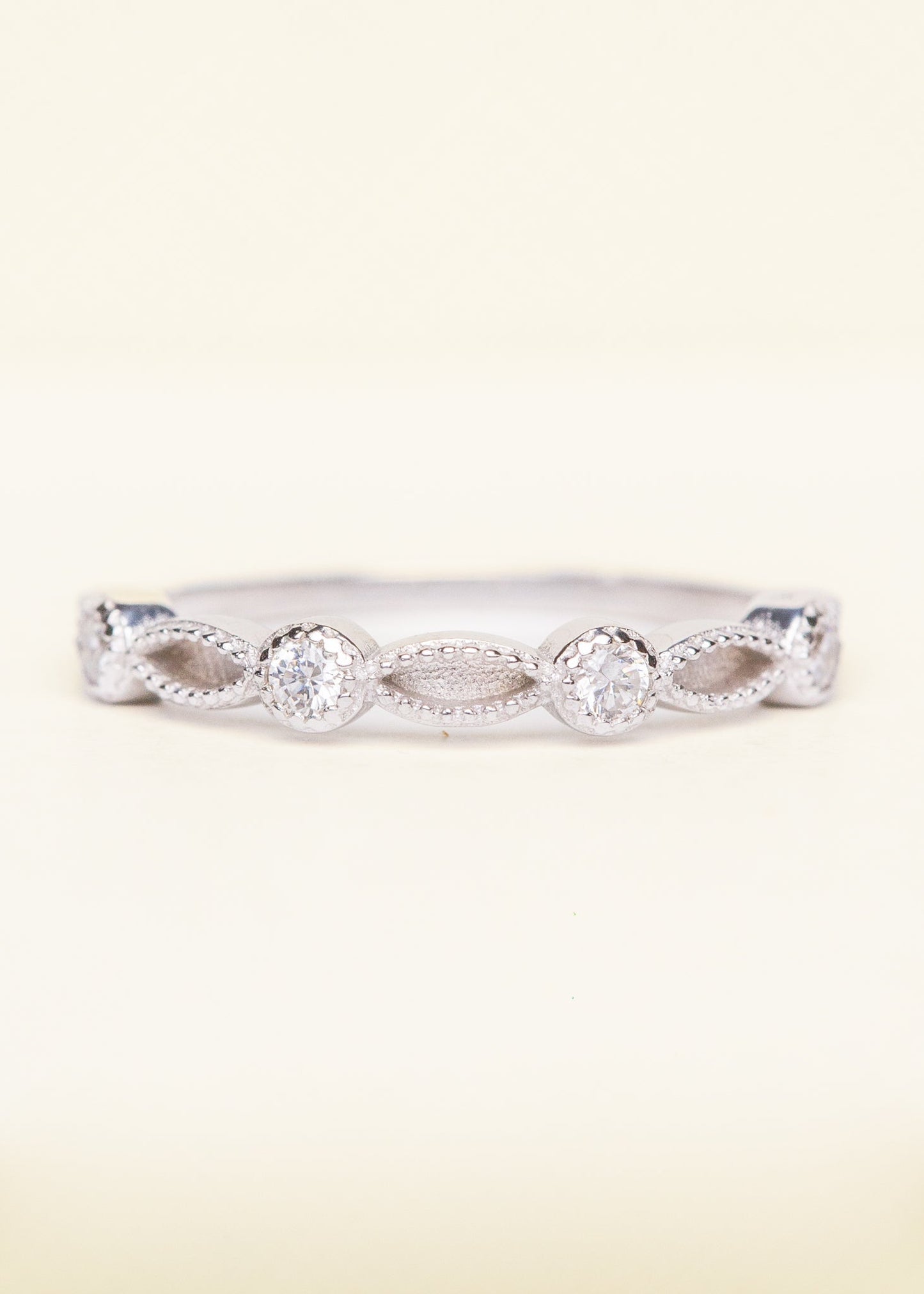 Princess Stacker Ring OS - 14k White Gold - Mamma's Liquid Love