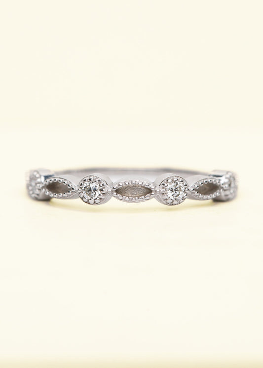 Princess Stacker Ring OS Silver/Diamonds - Mamma's Liquid Love