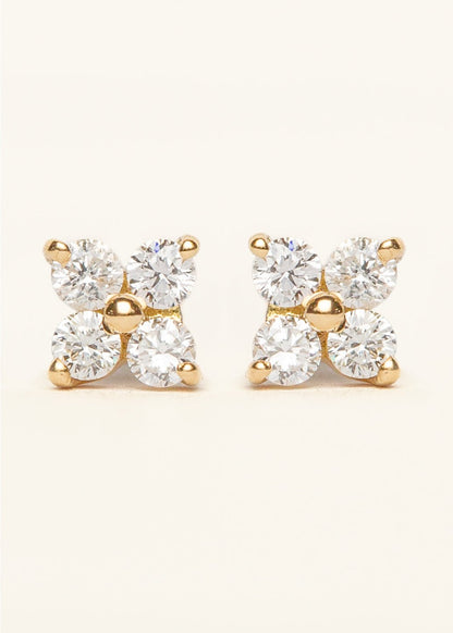 Radiant Diamond Quartet Studs - Mamma's Liquid Love