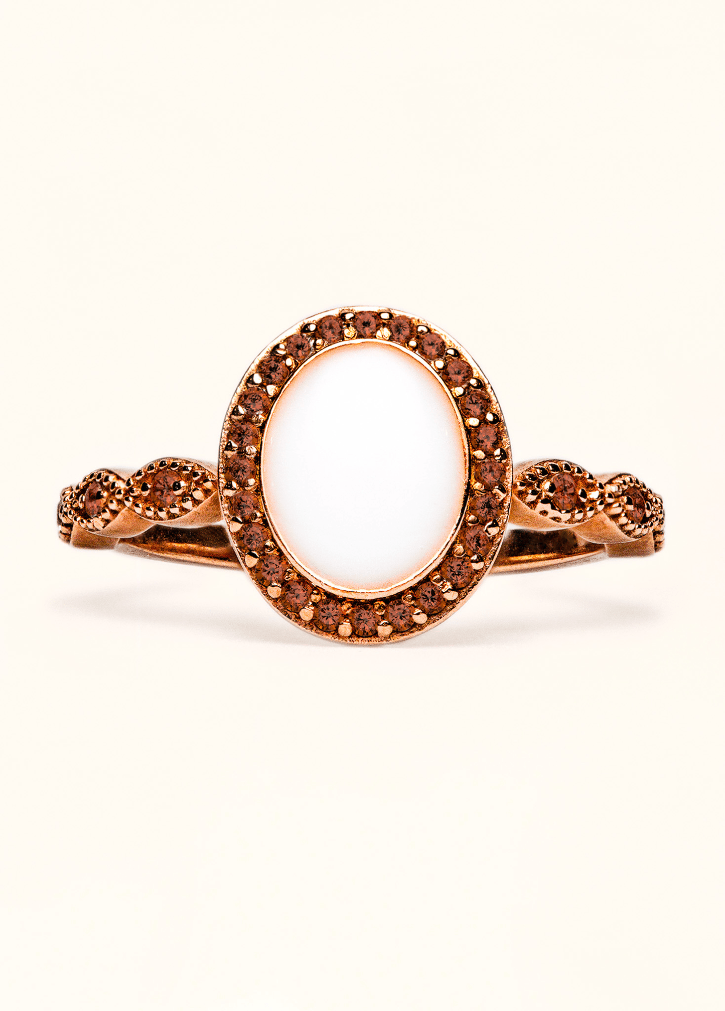 Serenity Ring with Ornate Band - Mamma's Liquid Love