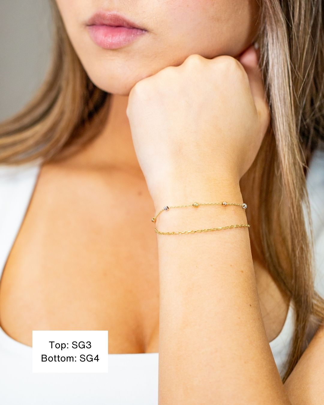 Solid Gold Love Links Breastmilk Bracelets - Mamma's Liquid Love